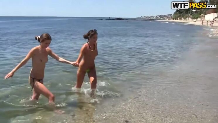 [WTF Pass] - Real sex party on the sunny beach, part 2 - Carol Vega, Leila and Agnessa! Porn Video in Full HD 😜