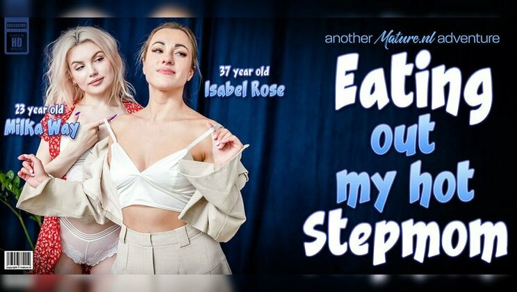 37 year old stepmom Isabel Rose and 23 year old stepdaughter Milka Way have a lesbian affair